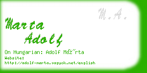 marta adolf business card